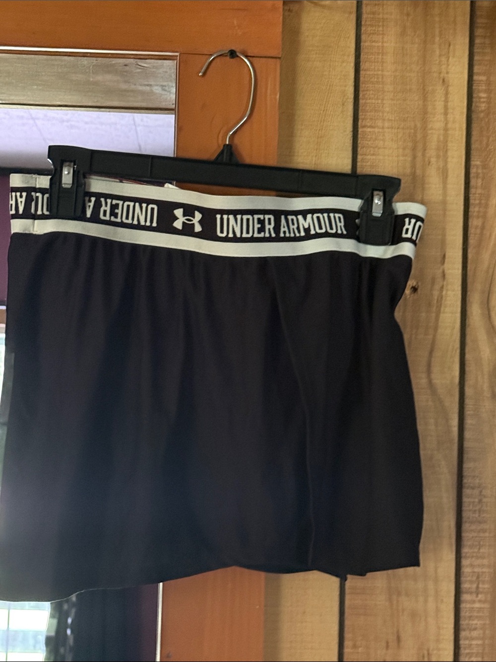 Under Armour Black Skort with White Logo Waistband